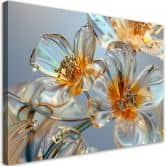 Canvasbillede, Diamantblomster - komposition 