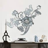 Wandtattoo Blumenranke 2 grau 