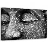 Leinwandbild, Buddha Grau Asien 