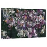 Leinwandbild 5 teilig, Iris Blume 
