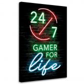 Leinwandbild, Der Inschrift Gamer fürs Leben 