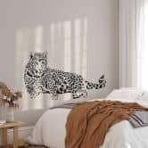 Wandtattoo Leopard liegend 