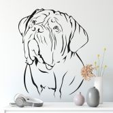 Wandtattoo Bordeaux Dogge 