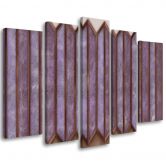 Leinwandbild 5 teilig, Buntes 3D -Fenster 