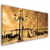 Leinwandbild 3-teilig, Venedig Gondel Italien 
