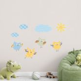 Funny Animals Set (04, Pattern) Wall Sticker 