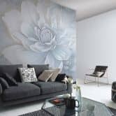 Blumenmotivtapete Big Pictures grau 2,50 x 2,70 m 