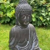 Tuindecoratie Nepalese Boeddha Kunststof Zwart 