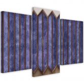 Leinwandbild 3 teilig, Buntes 3D -Fenster 
