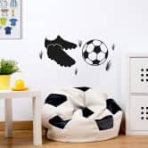 Wandtattoo Fussballschuhe 