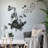 Wandtattoo Saxophon abstrakt 