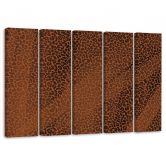 Leinwandbild 5 teilig, Leopard Leopard Pelfpatches Muster 