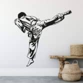 Wandtattoo Karatekämpfer 