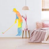 Wandtattoo Aquarell Golfer 01 