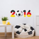 Wandtattoo 2016 mit Fußball 
