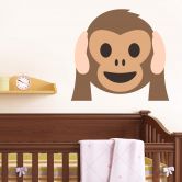 Wall Sticker Emoji Hear no Evil Monkey 