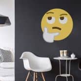 Wandtattoo Emoji Thinking Face 