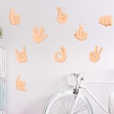 Wandtattoo Emoji Hand Signs 