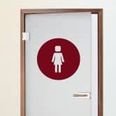 Wandtattoo Emoji WC Damen 