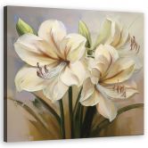 Leinwandbild Gemalte Lilien Blume 