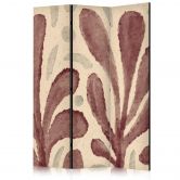 Paravent, Raumteiler freistehend, Trennwand - Waving Leaves - Matisse-Style Plants 