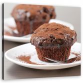 Canvasbillede, kage med chokolademuffins 