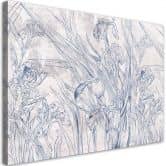 Canvas schilderij, Irys bloemen blauw 