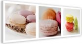 Leinwandbild, Bunte Macarons Set 