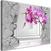 Canvasbillede, Orkidé abstrakt 3D 