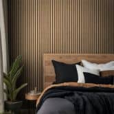 Zelfklevend behang bruin houtlook scandi houten panelen Kleeffolie 