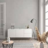 Vliestapete in moderner, feiner Struktur grau, beige Uni 