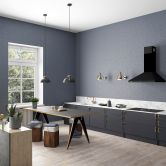 Effen behang, vliesbehang tinten blauw  