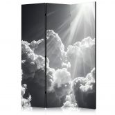 Paravent, Raumteiler freistehend, Trennwand - Hope in Clouds: Sun Rays 