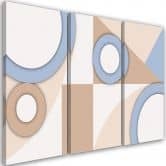 Leinwandbild 3 teilig, Geometrische Abstraktionsformen 