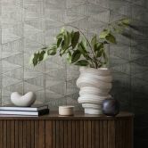 Vliestapete mit geometrischem Muster, Dreiecken grau Grafisch 