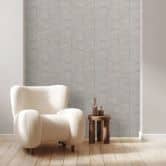 Vliestapete mit geometrischem Muster, Dreiecken beige, grau Grafisch 