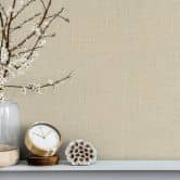 Vliestapete in textilem Uni Look beige Uni 