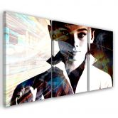 Leinwandbild 3-teilig, Audrey Hepburn 