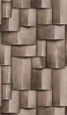 Vliestapete mit Holzmotiv geometrisch weiß, braun 3D-Optik 2,70 x 1,59m 