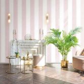 Non-woven wallpaper block stripes, stripes stripes classic matt in white  