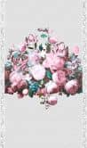 Fototapete Blumenmotiv Floral Klassisch, Romantisch matt in Grau 2,70 x 1,59m 