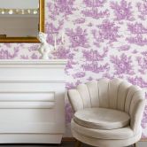 Non-woven wallpaper landscape, people graphic classic matt in gray  