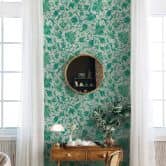 Non-woven wallpaper leaves, tendrils floral nature matt in gray  