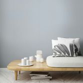 Non-woven wallpaper textured plain modern matt in blue  