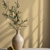 Non-woven wallpaper textured plain modern matt in yellow  