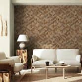 Vliestapete 3D-Optik Holzoptik Landhaus matt in Beige Braun 