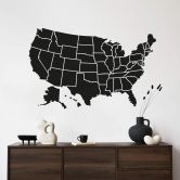 Wandtattoo USA Karte 