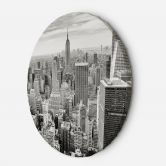 Rundes Leinwandbild New Yorker Wolkenkratzer 