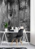 Fototapete, Schwarz weiß Holz Bretter 
