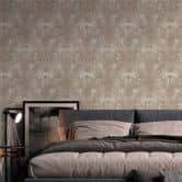Vintage Barock Tapete Beige, Grau, Rotbraun - Vliestapete mit Ornamenten 